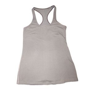 Lululemon‎ Racerback Tank Women's Grey Striped Activewear Workout Athleisurewear